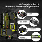 Rally Car Max 50mph Brushless RC Cars for Adults with Gyro 4WD RC Truck with Full Car Linkage Lighting Remote Control Trucks with 3S 2200mAh Rechargeable Battery Support 4400mAh Battery