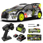 Rally Car Max 50mph Brushless RC Cars for Adults with Gyro 4WD RC Truck with Full Car Linkage Lighting Remote Control Trucks with 3S 2200mAh Rechargeable Battery Support 4400mAh Battery