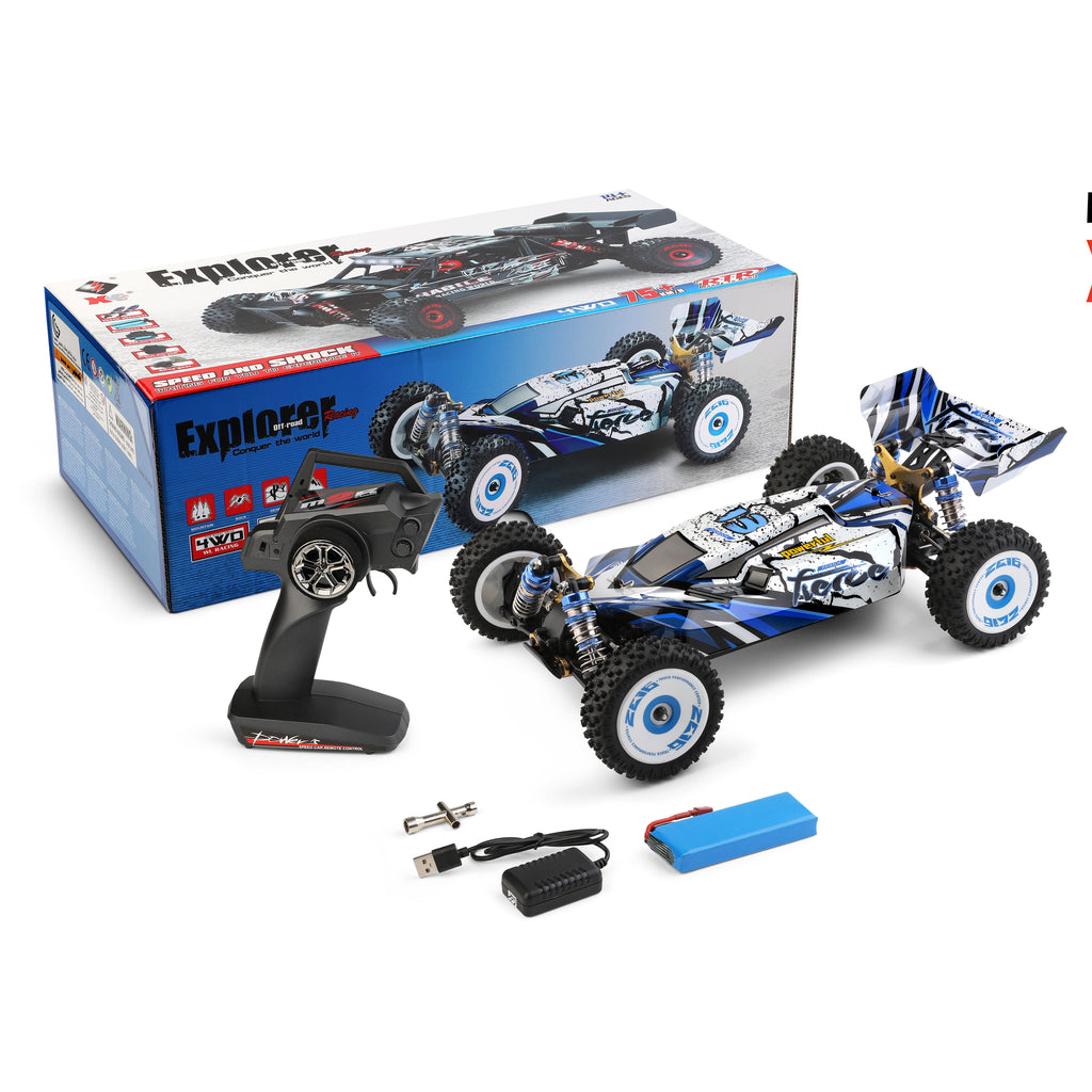 WLtoys 124017 2.4G Remote Control High Speed Car Toy 1:12 Scale 4WD Electric Racing Buggy Brushless RC Car Off-Road Vehicle