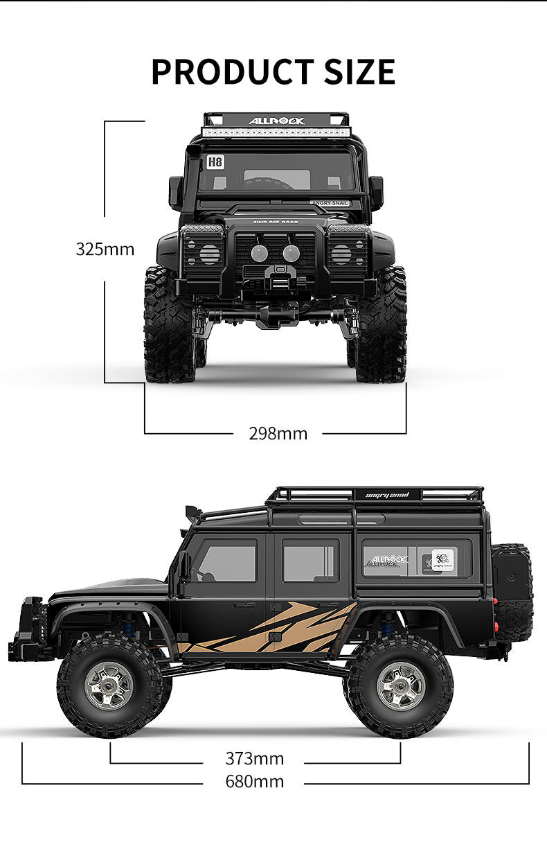 MJX H8H+ RC Car 1/8 4WD 3970 Brushless 8CH Remote Control Toys Climbing Off-Road Truck Aluminum Alloy Parts 80A ESC 35KG Servo