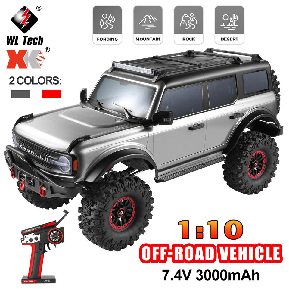 WLtoys 1:10 Electric Climbing Car 104020 4WD Professional 2.4G Independent 6Ch Receiver 100M 3000mAh Off-Road Vehicle Adult Toy