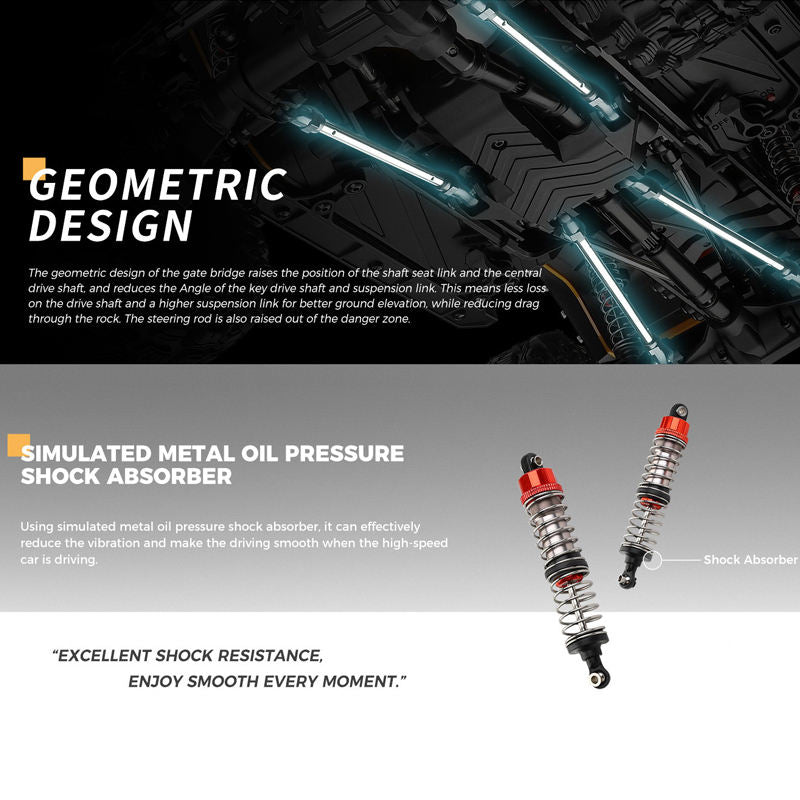 WLtoys 104026 1/10 Professional RC Car Off Road 4x4 2.4G 4WD Remote Control Cars 45 Minutes Working Time Climbing Car Adult Toy